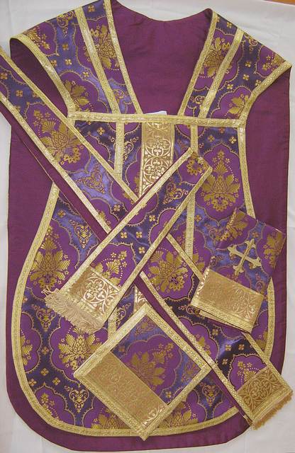 Roman Vestment Set in Russian Church Fabric